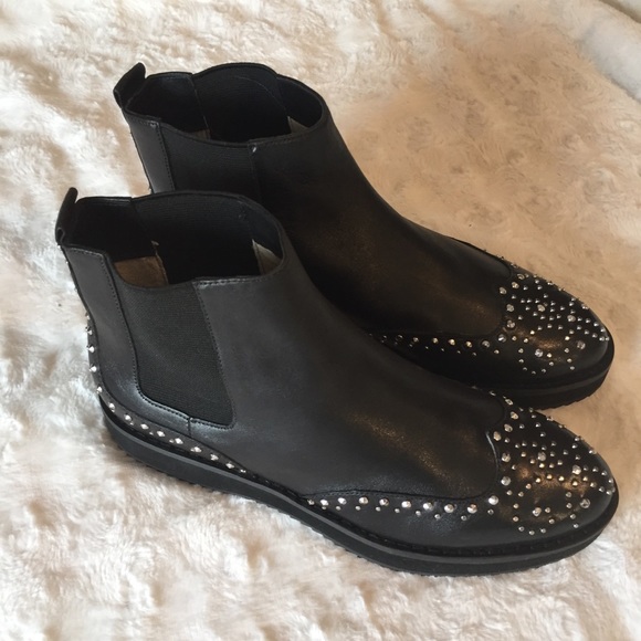 Michael Kors Shoes - Michael Kors Sofie Black Studded Ankle Boots 9